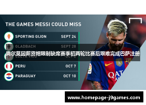 奥尔莫因薪资帽限制缺席赛季初两轮比赛后艰难完成巴萨注册 奥尔莫因薪资帽限制缺席赛季初两轮比赛后艰难完成巴萨注册